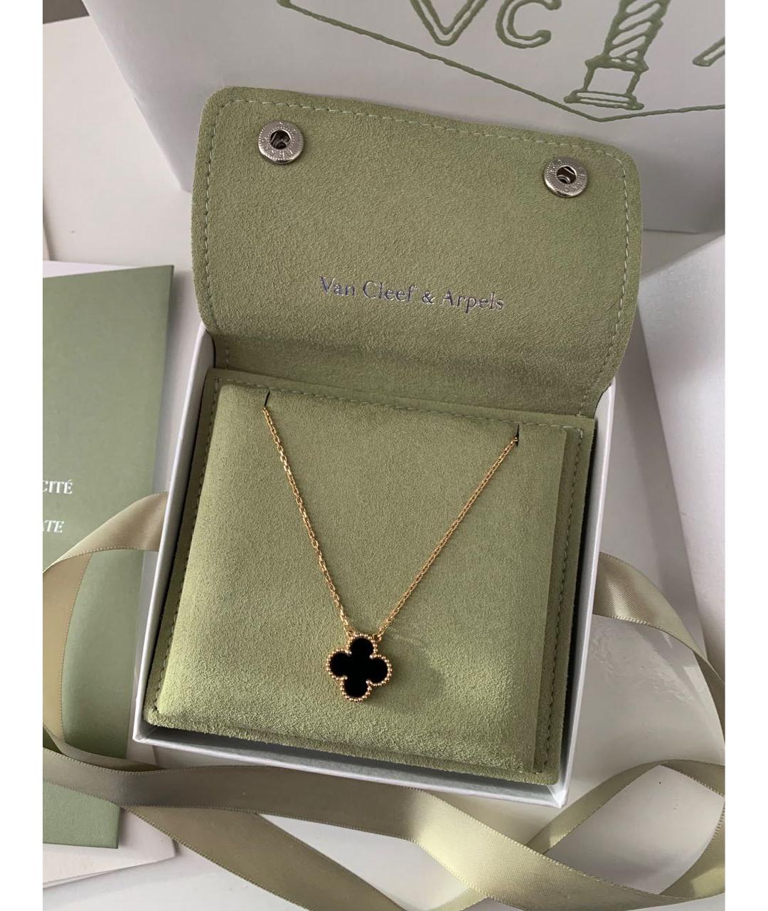 VAN CLEEF & ARPELS Черная подвеска из желтого золота, фото 7