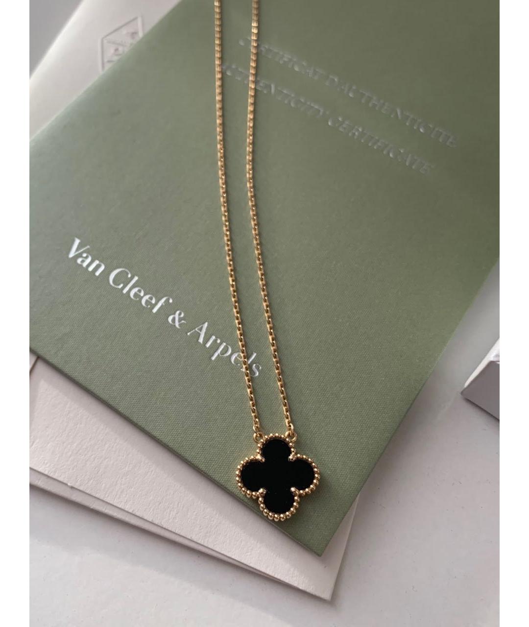 VAN CLEEF & ARPELS Черная подвеска из желтого золота, фото 4