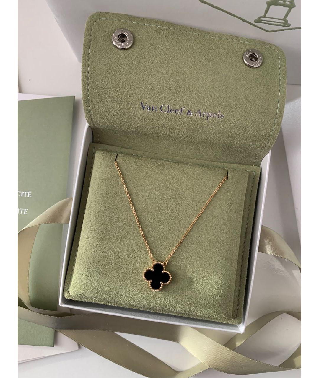 VAN CLEEF & ARPELS Черная подвеска из желтого золота, фото 2