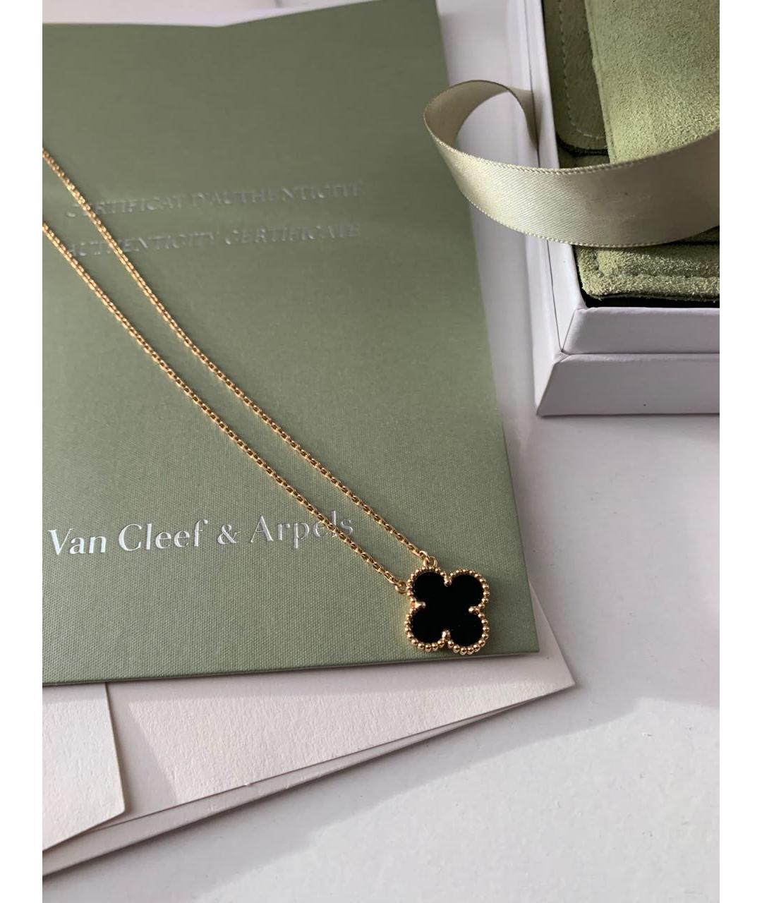 VAN CLEEF & ARPELS Черная подвеска из желтого золота, фото 5