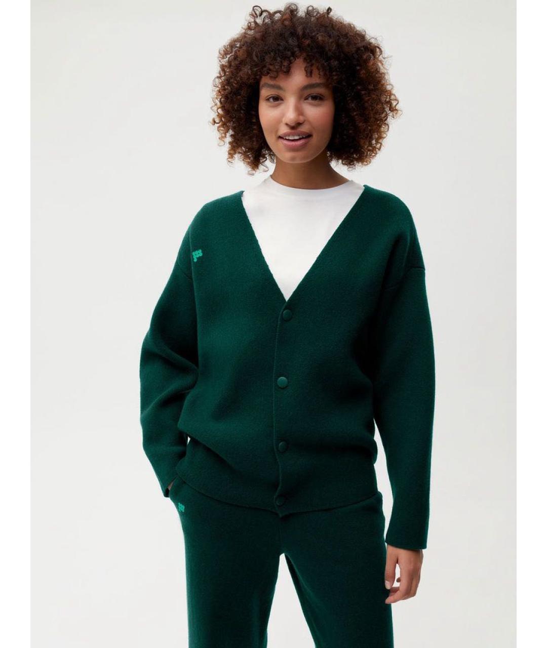 THE PANGAIA Зеленый кашемировый кардиган, фото 2