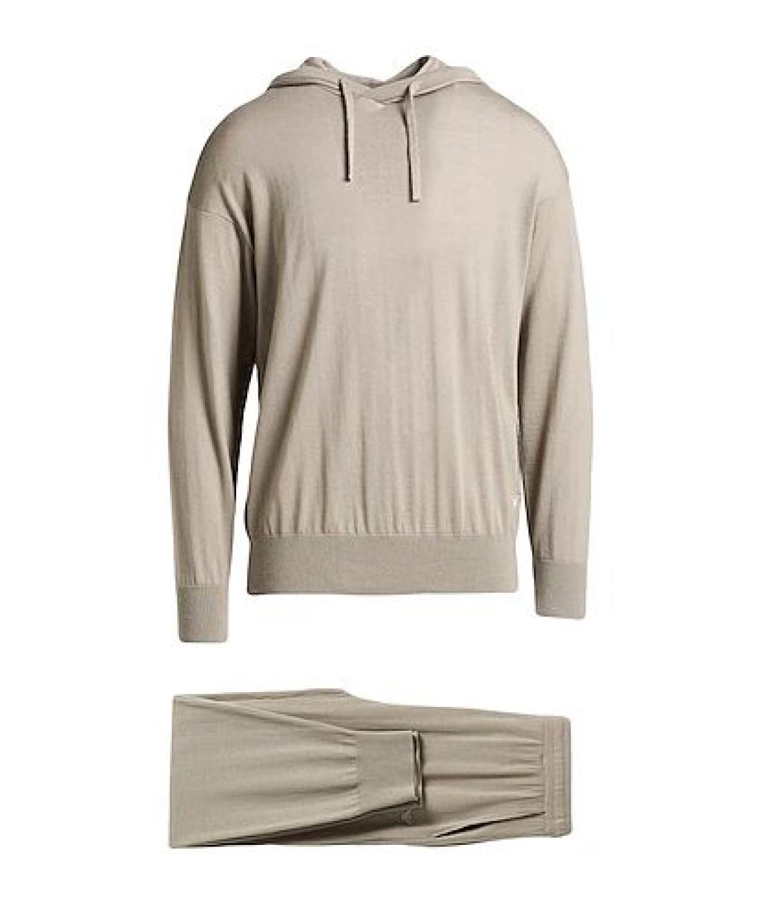 EMPORIO ARMANI Серый шерстяной спортивный костюм, фото 10