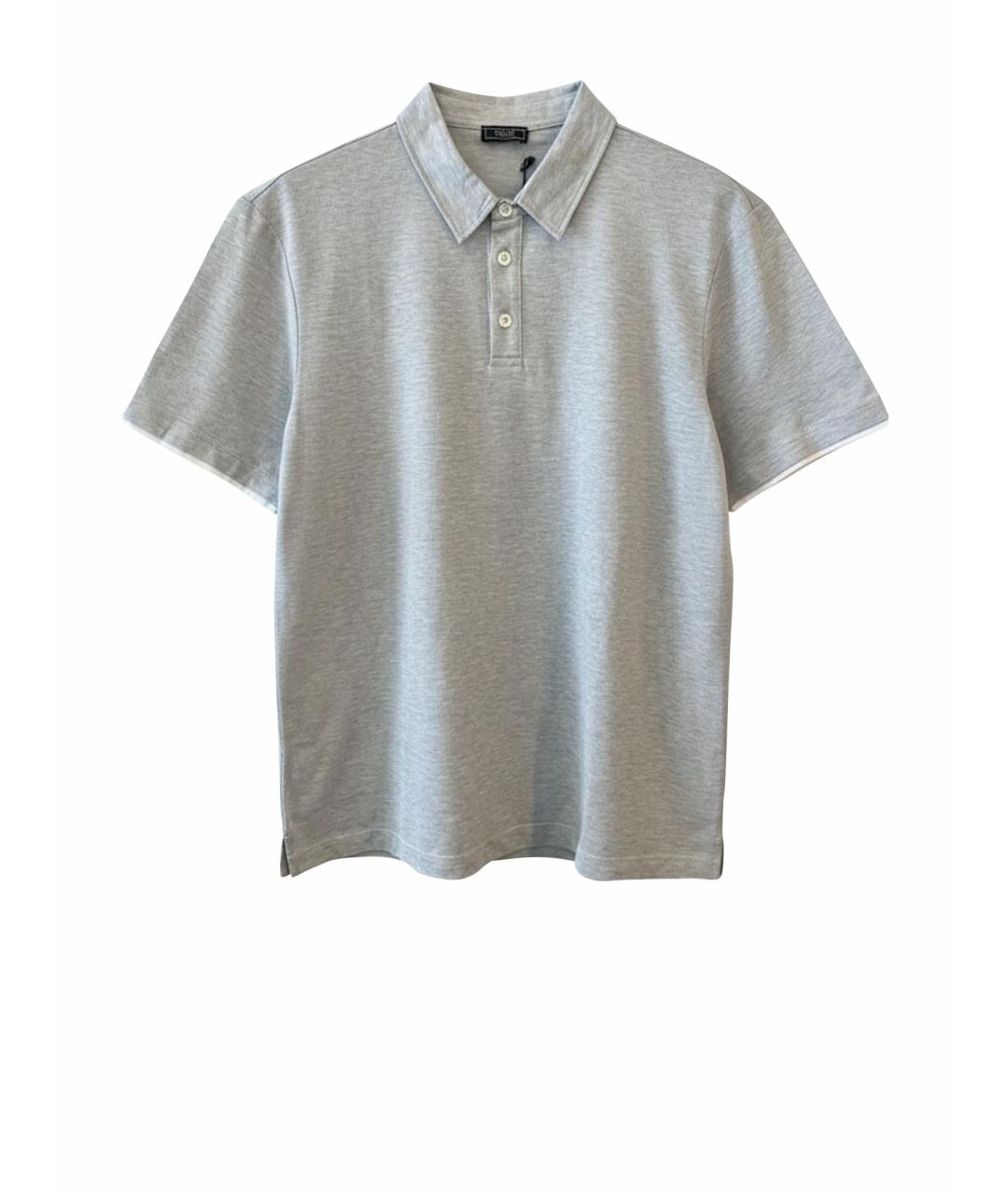 PESERICO Серое хлопковое поло с коротким рукавом, фото 1