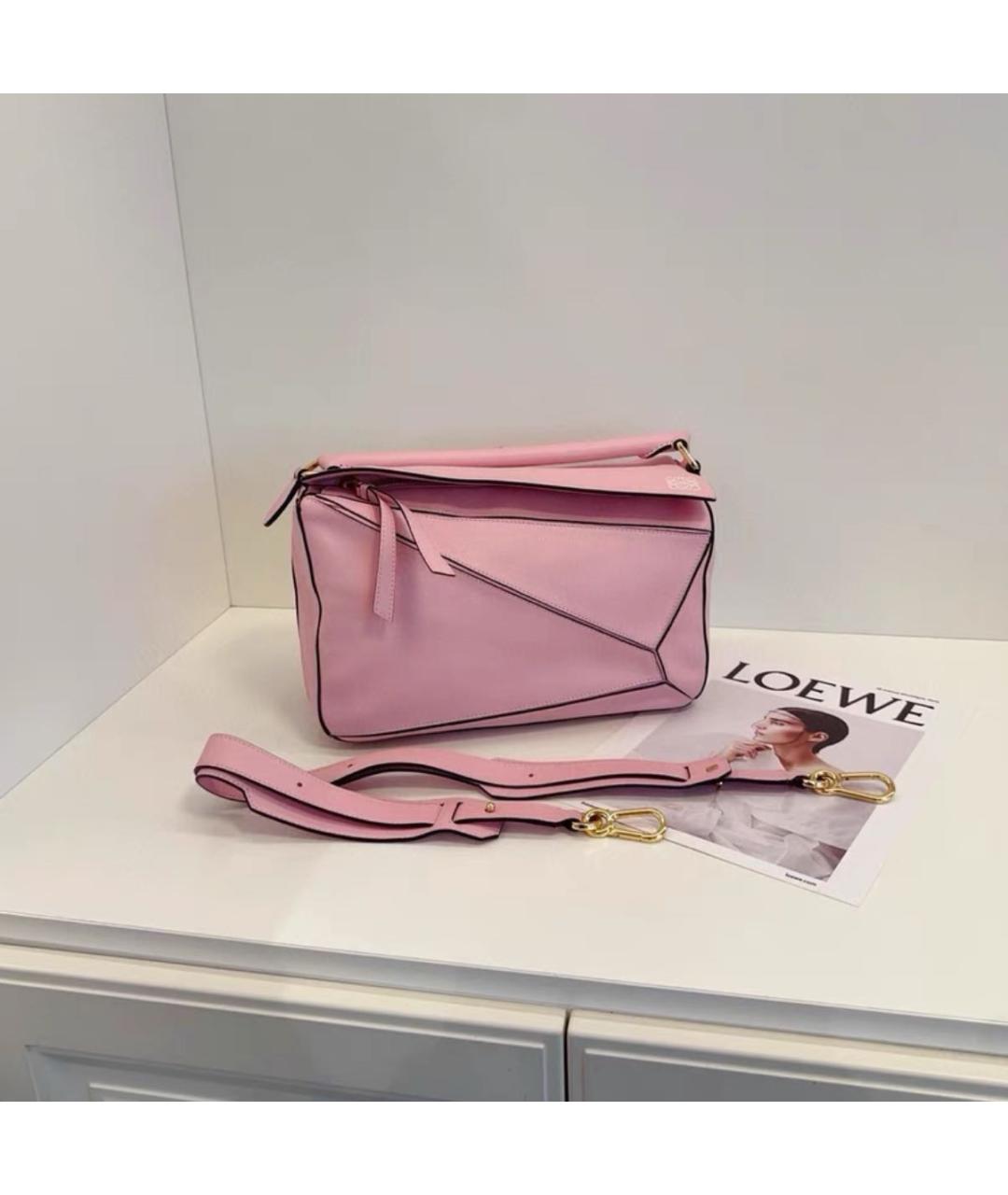 LOEWE Розовая кожаная сумка через плечо, фото 2