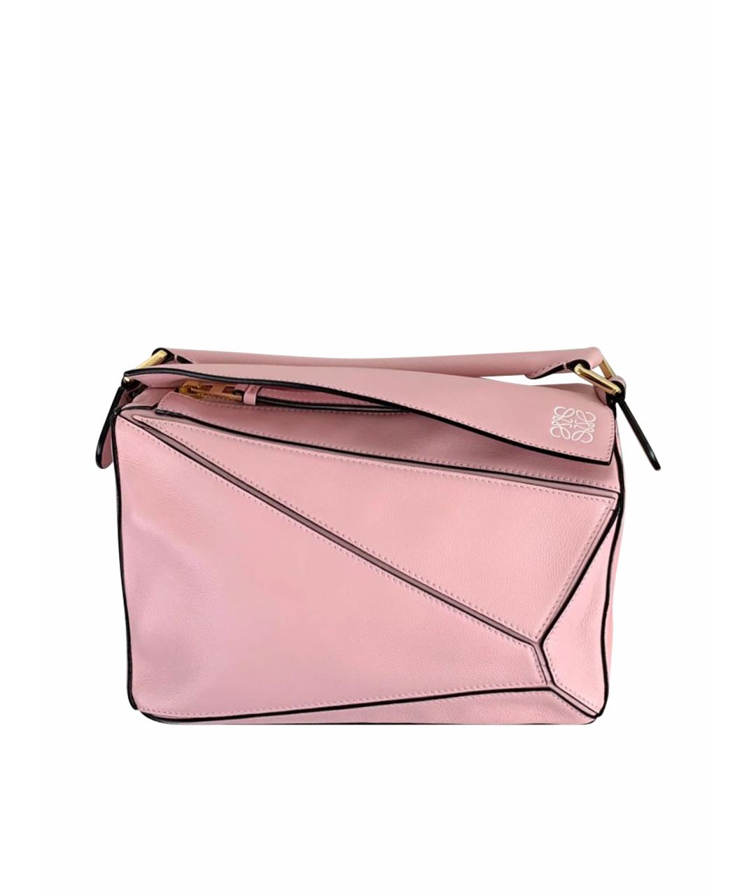 LOEWE Розовая кожаная сумка через плечо, фото 1