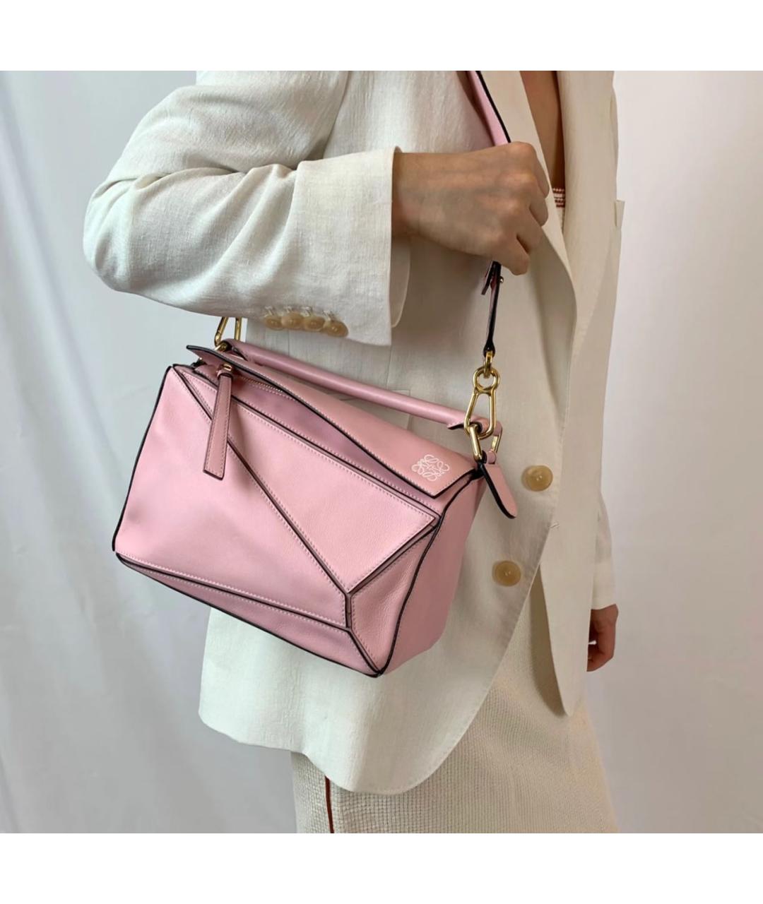 LOEWE Розовая кожаная сумка через плечо, фото 7