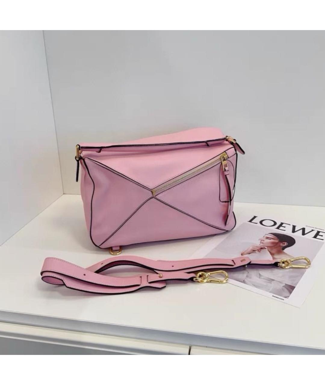 LOEWE Розовая кожаная сумка через плечо, фото 4