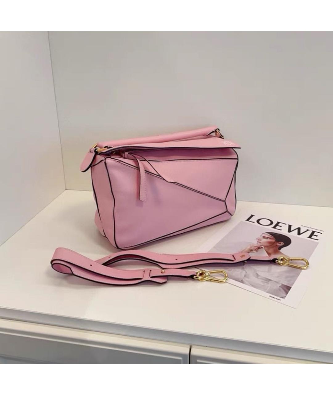 LOEWE Розовая кожаная сумка через плечо, фото 3