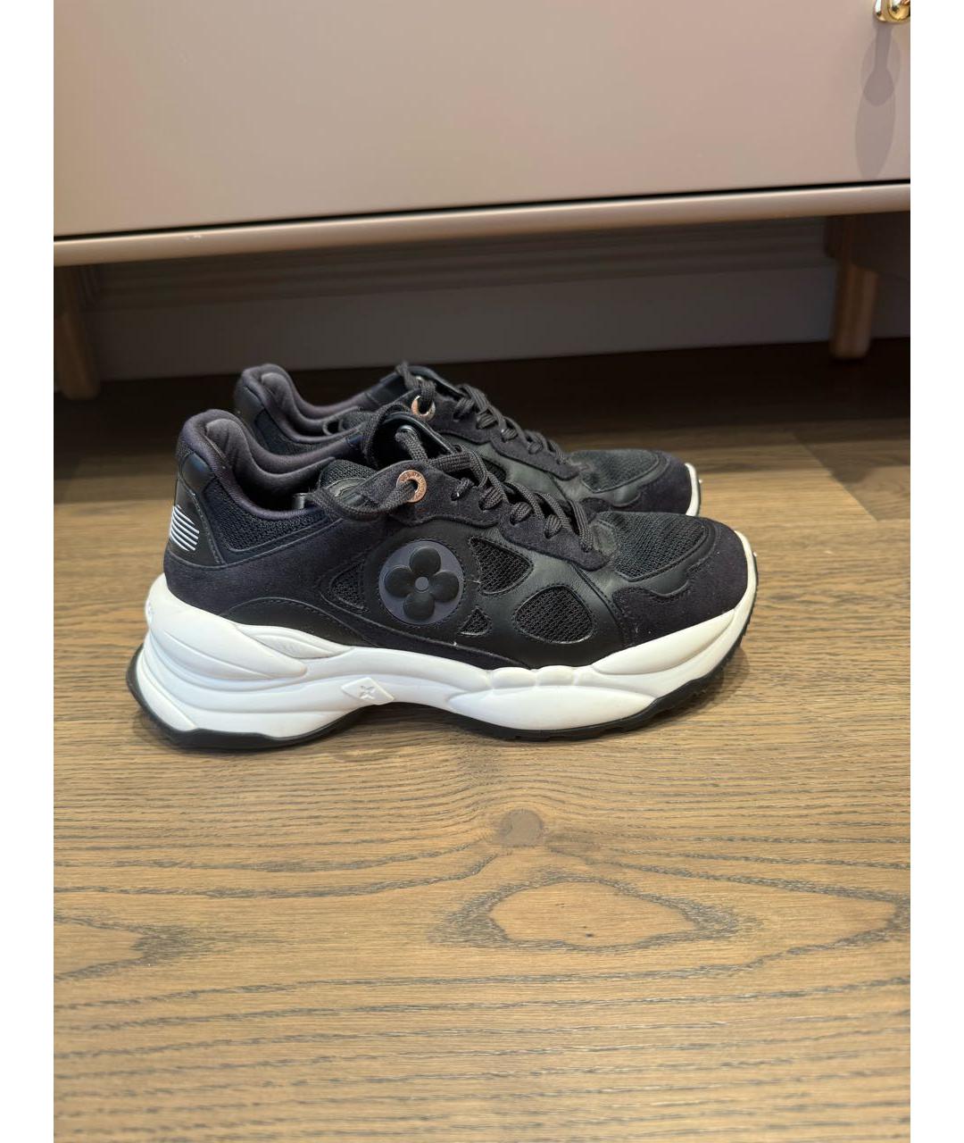 LOUIS VUITTON Черные текстильные кроссовки, фото 8