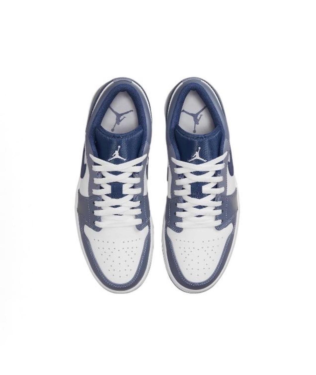 JORDAN Темно-синие кожаные низкие кроссовки / кеды, фото 3