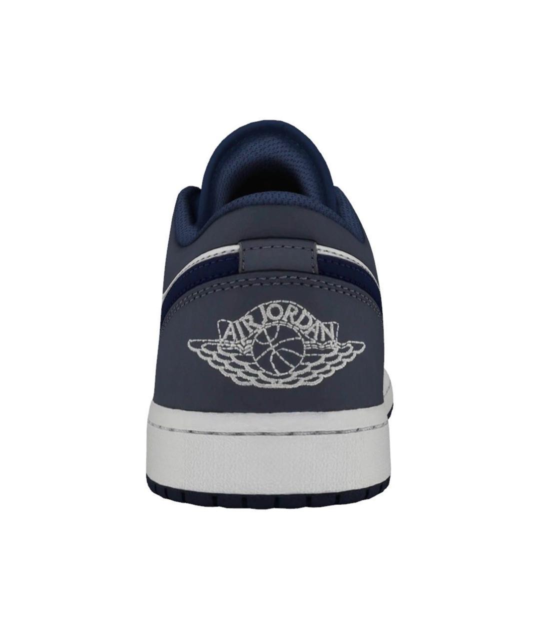 JORDAN Темно-синие кожаные низкие кроссовки / кеды, фото 4
