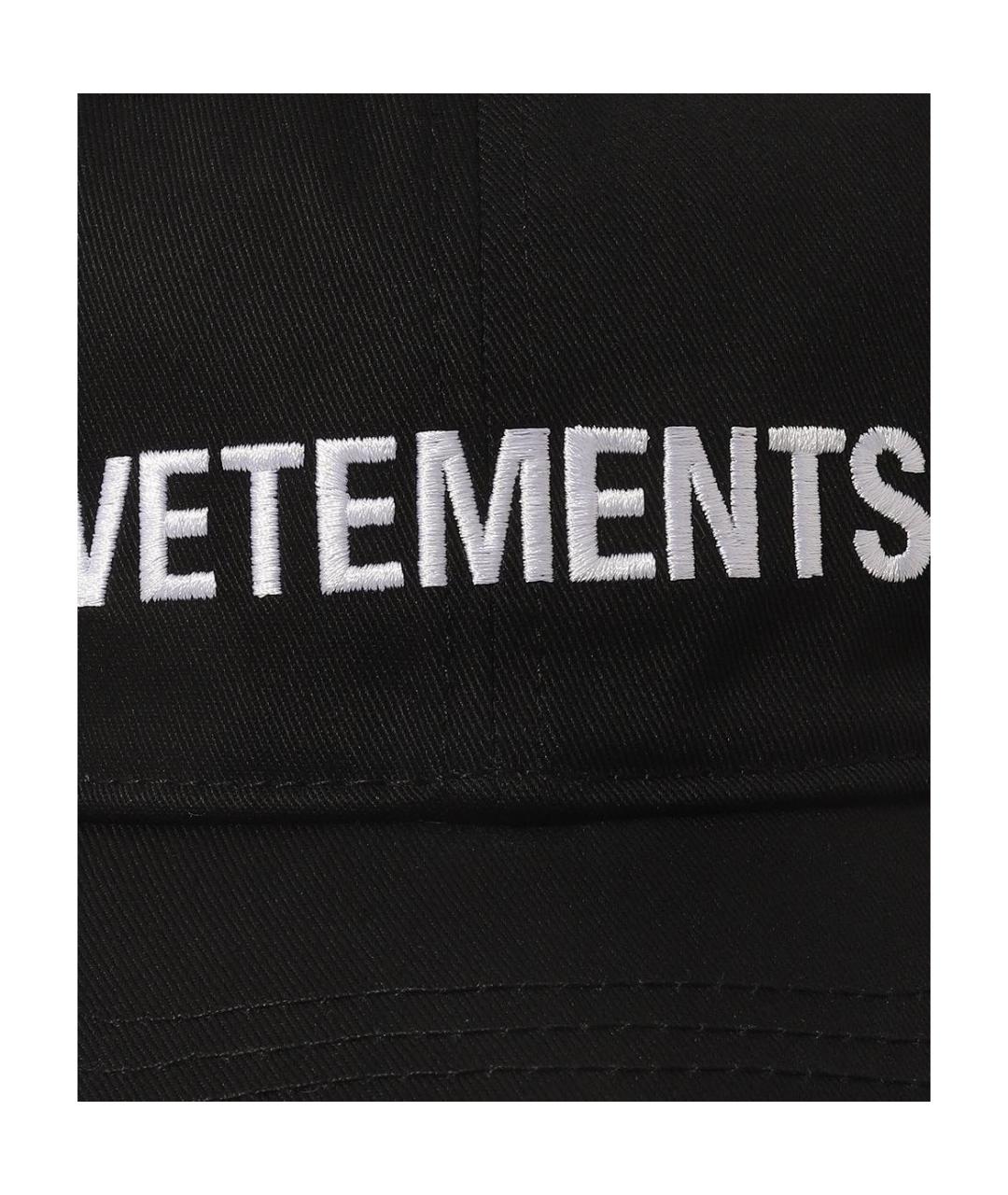 VETEMENTS Черная хлопковая кепка, фото 3