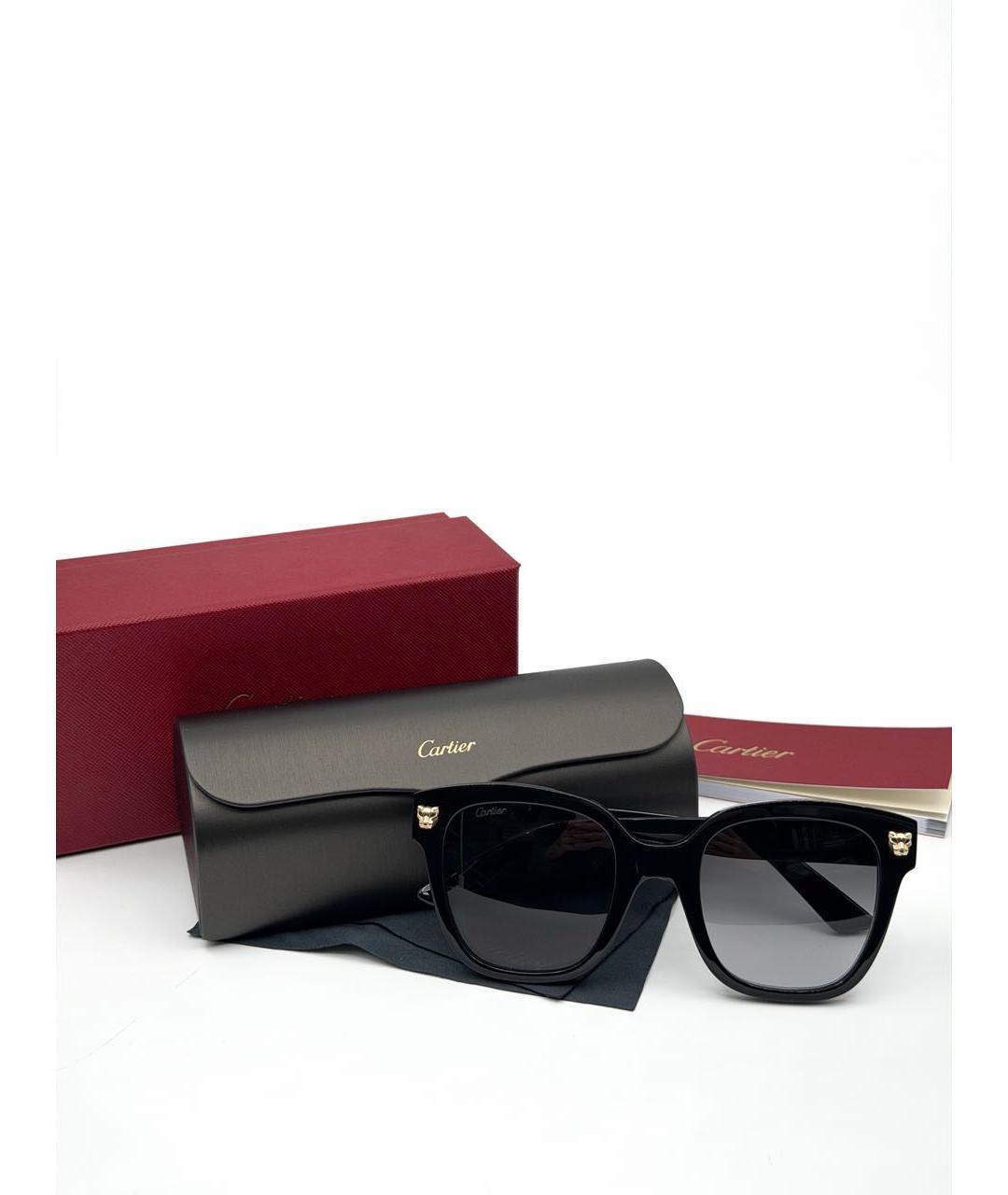 CARTIER Черные солнцезащитные очки, фото 5