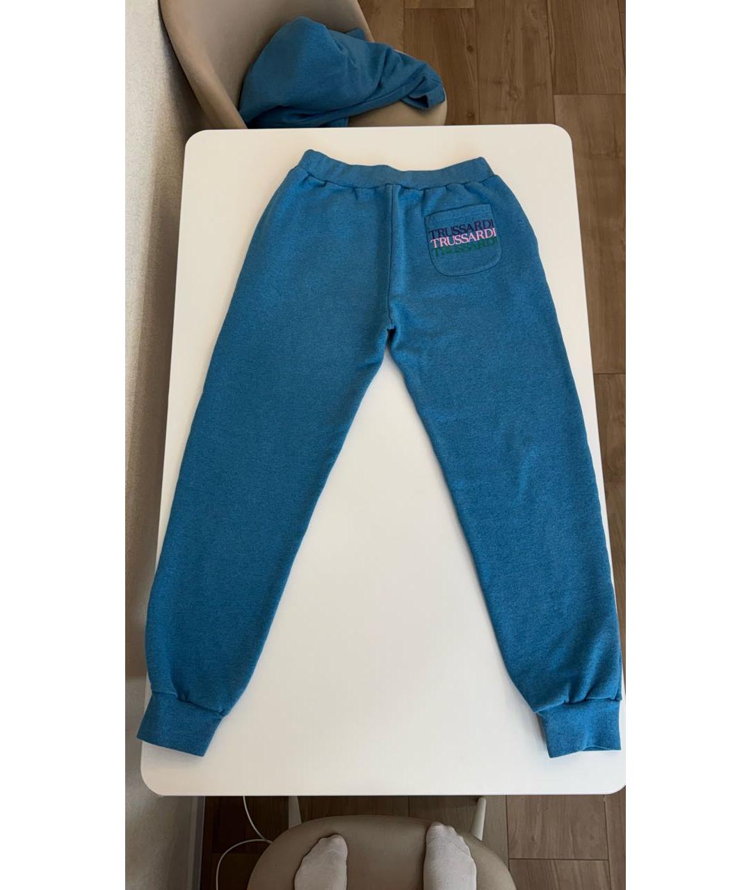 TRUSSARDI Голубой хлопко-эластановый спортивные костюмы, фото 2