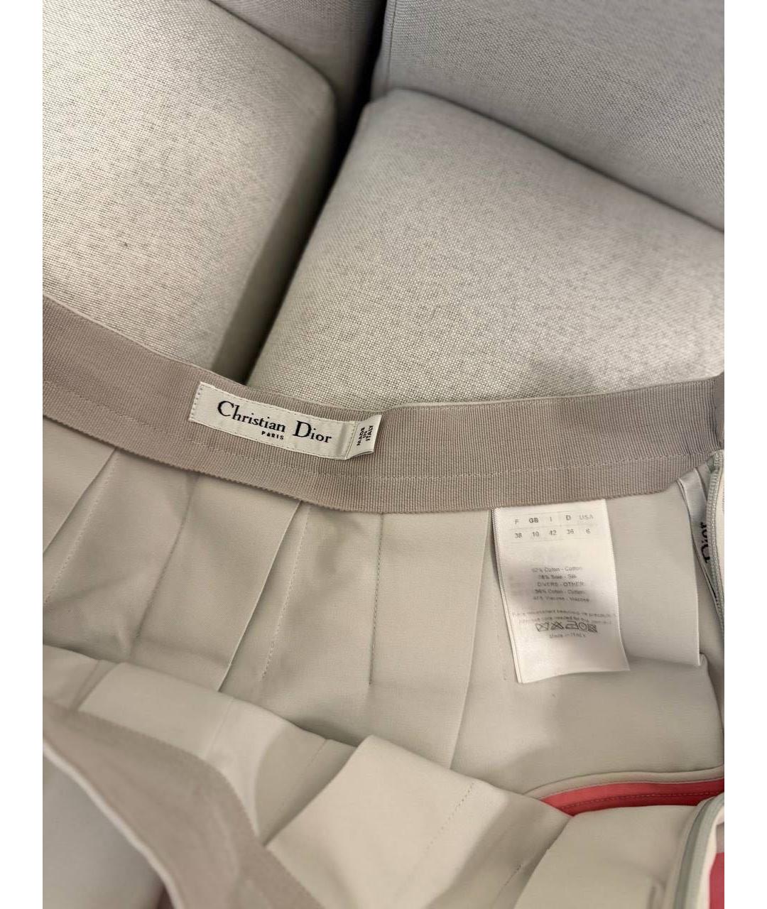 CHRISTIAN DIOR Мульти хлопковая юбка мини, фото 3