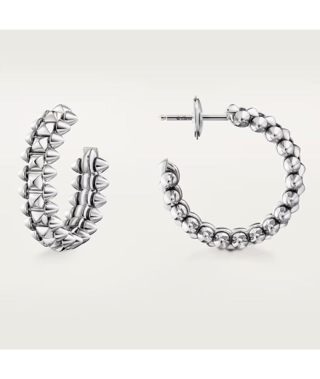 CARTIER Серебряные серьги из белого золота, фото 2