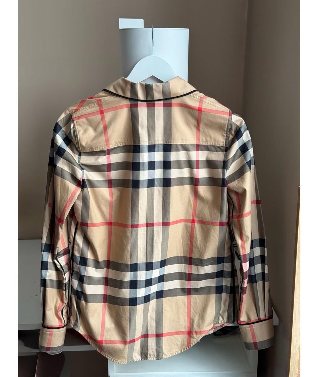 BURBERRY Бежевая хлопковая рубашка, фото 2