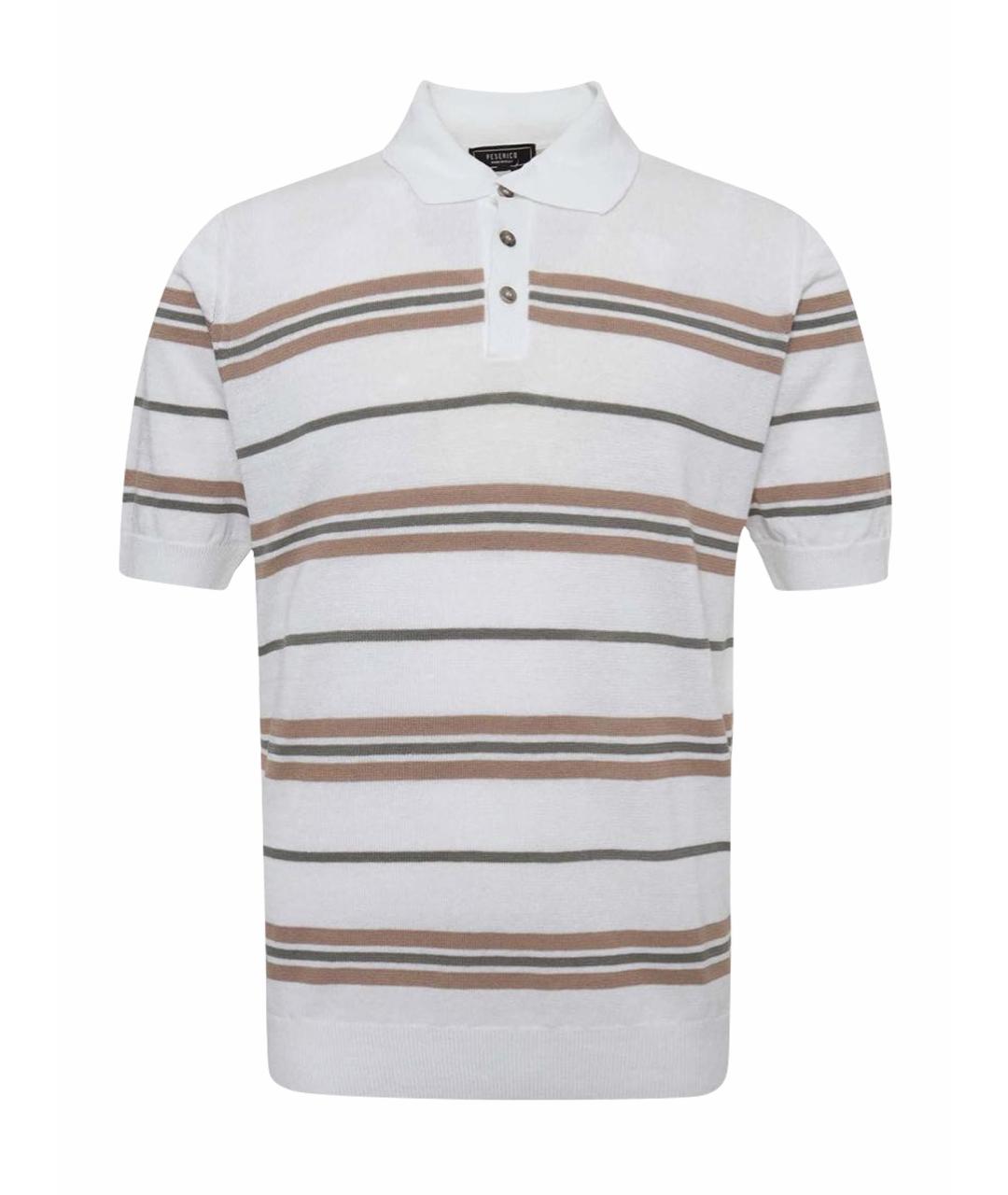 PESERICO Хлопко-леновое поло с коротким рукавом, фото 1