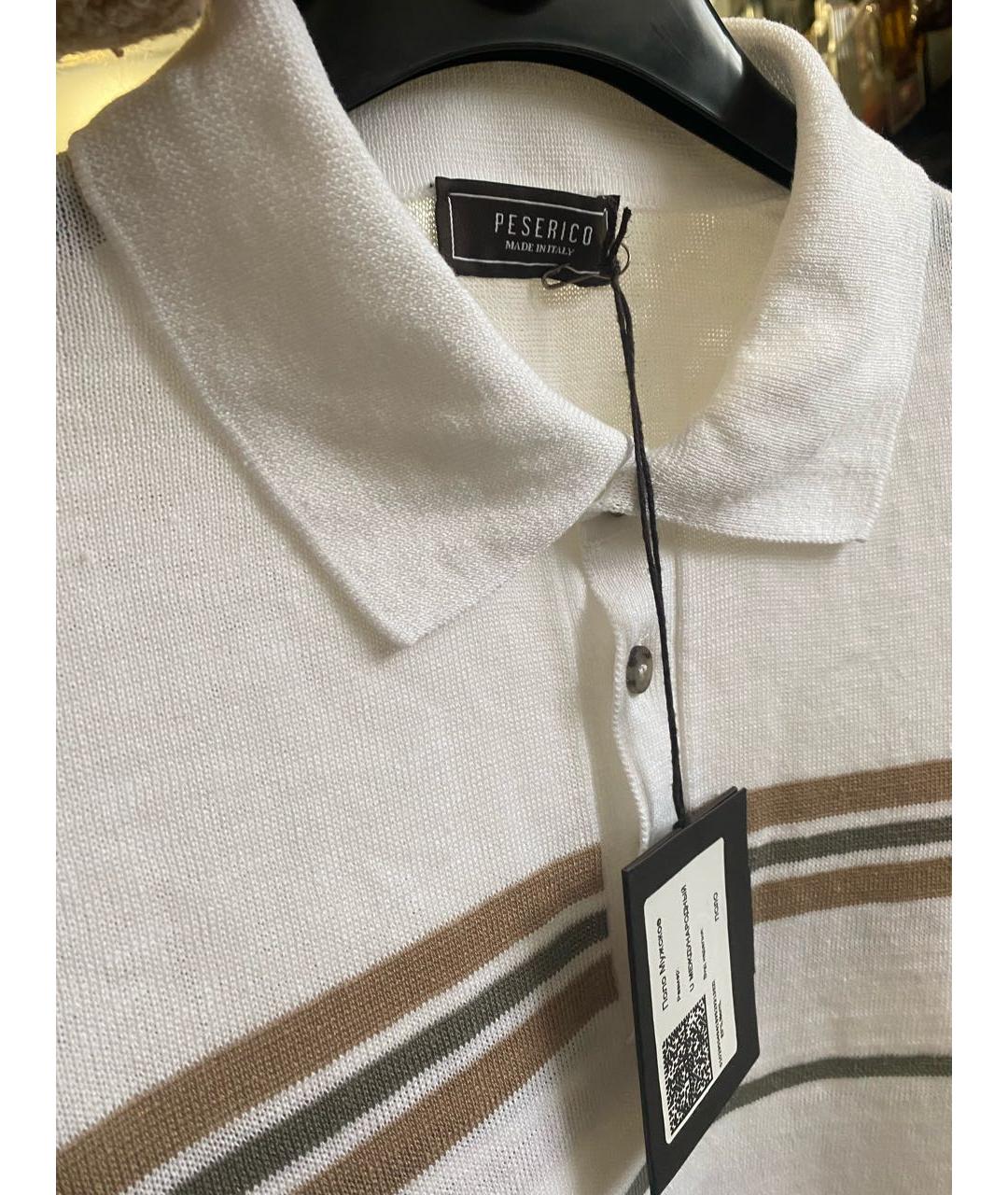 PESERICO Хлопко-леновое поло с коротким рукавом, фото 3