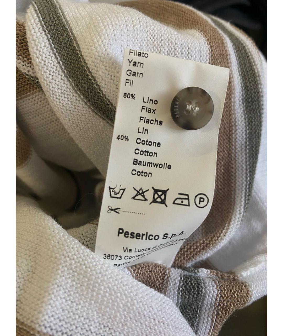 PESERICO Хлопко-леновое поло с коротким рукавом, фото 5