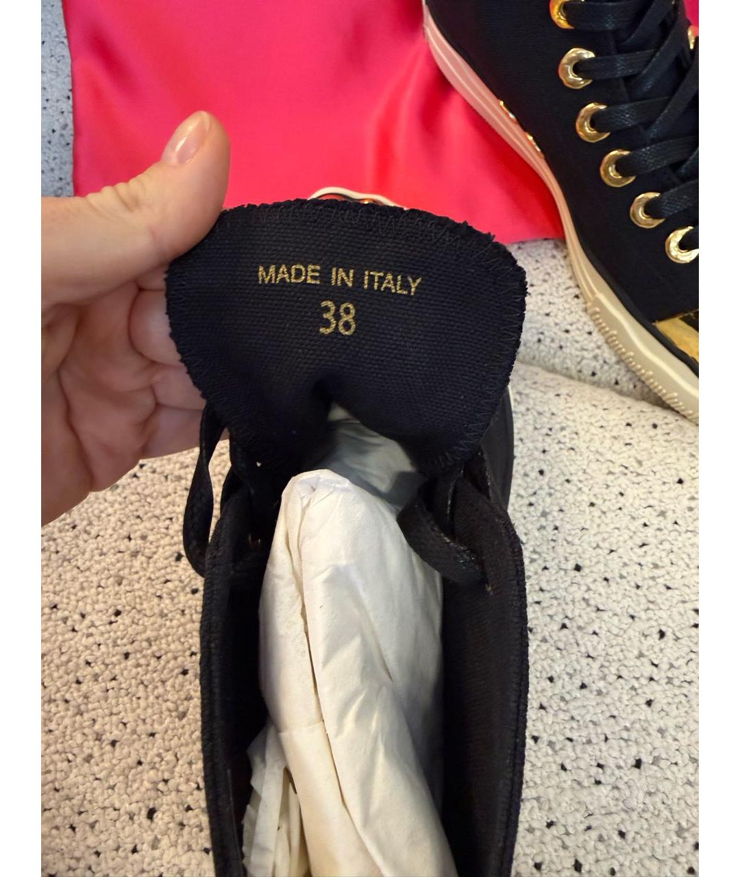 SCHIAPARELLI Черные текстильные кеды, фото 3