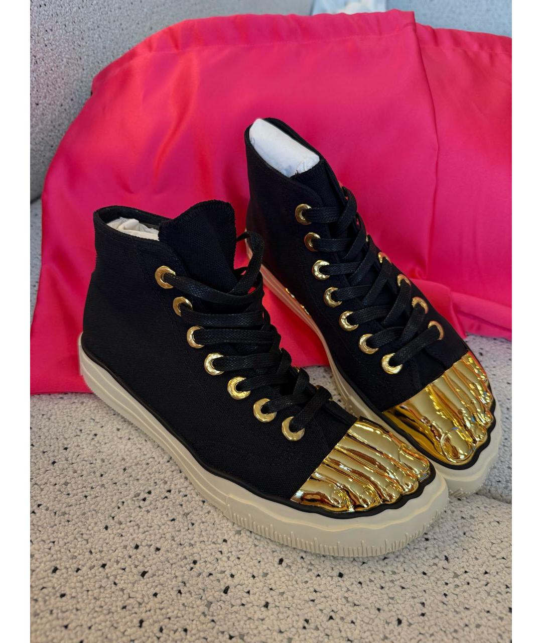 SCHIAPARELLI Черные текстильные кеды, фото 2