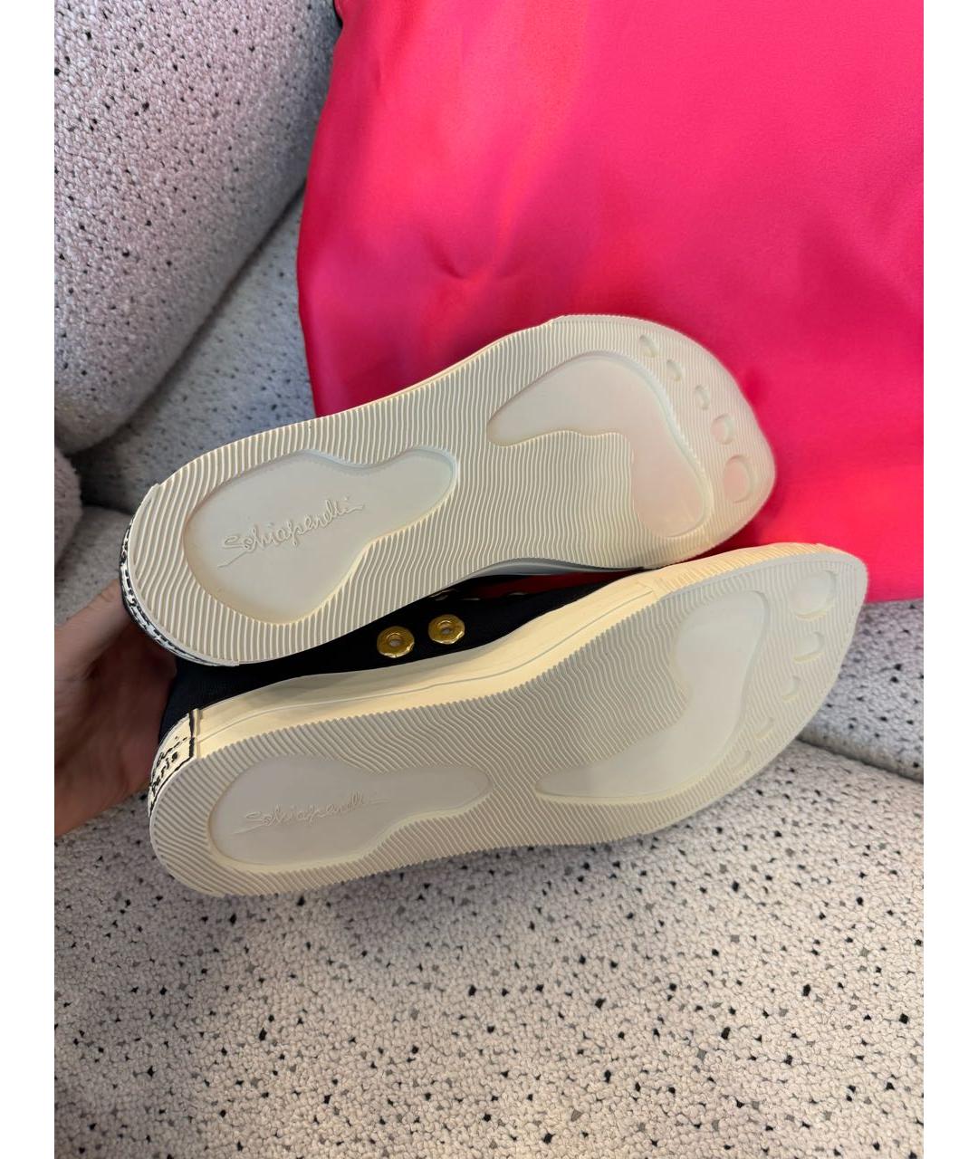 SCHIAPARELLI Черные текстильные кеды, фото 6