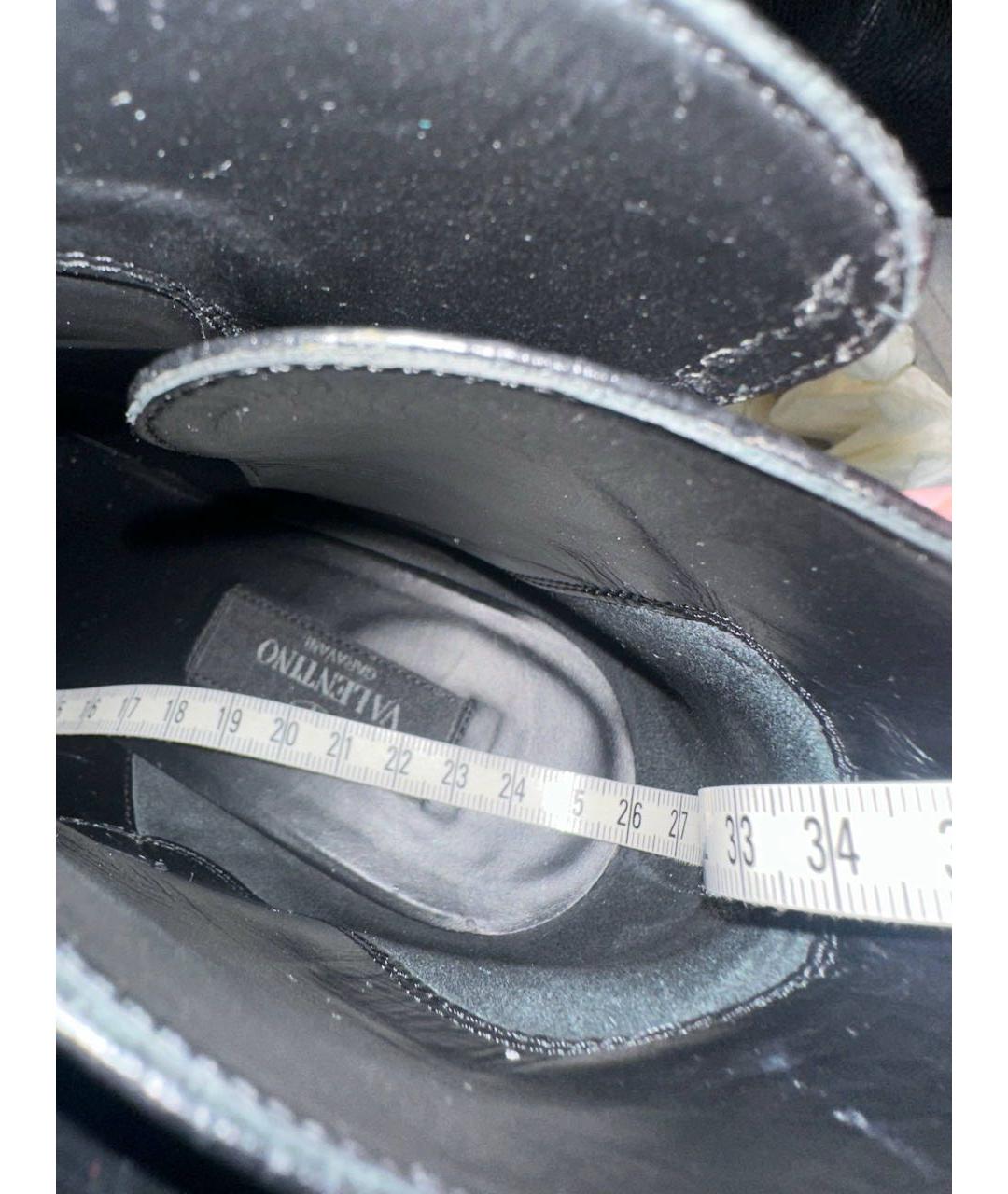 VALENTINO Черные кожаные ботинки, фото 7