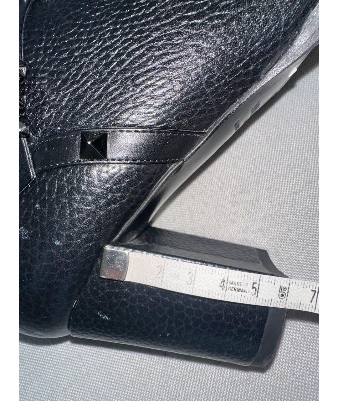 VALENTINO Черные кожаные ботинки, фото 6