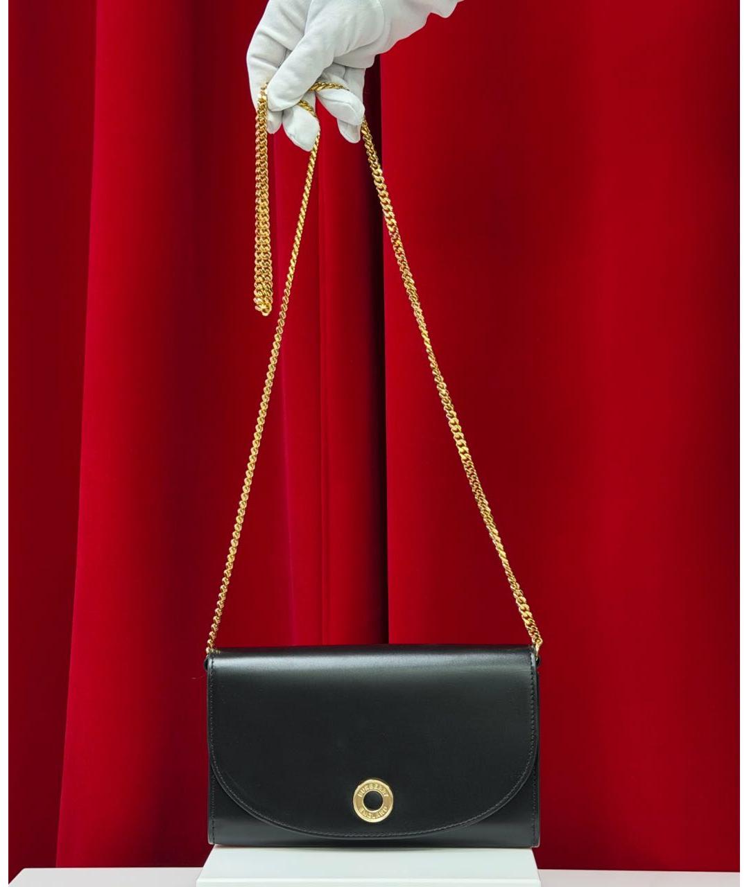 BURBERRY Черная кожаная сумка через плечо, фото 5