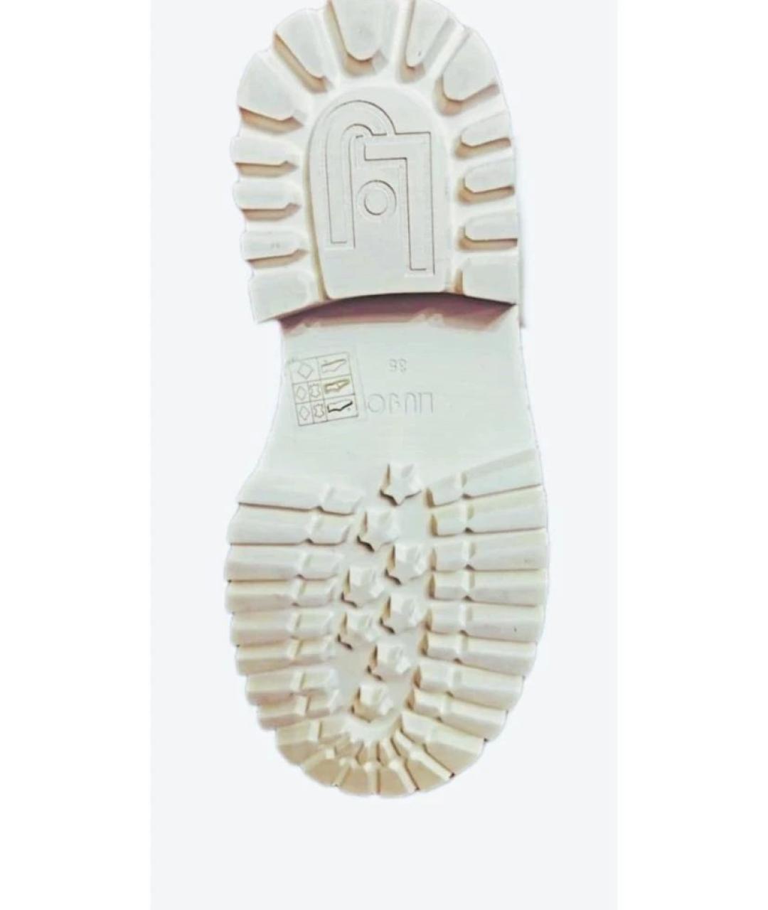 LIU JO Белые кожаные ботфорты, фото 4