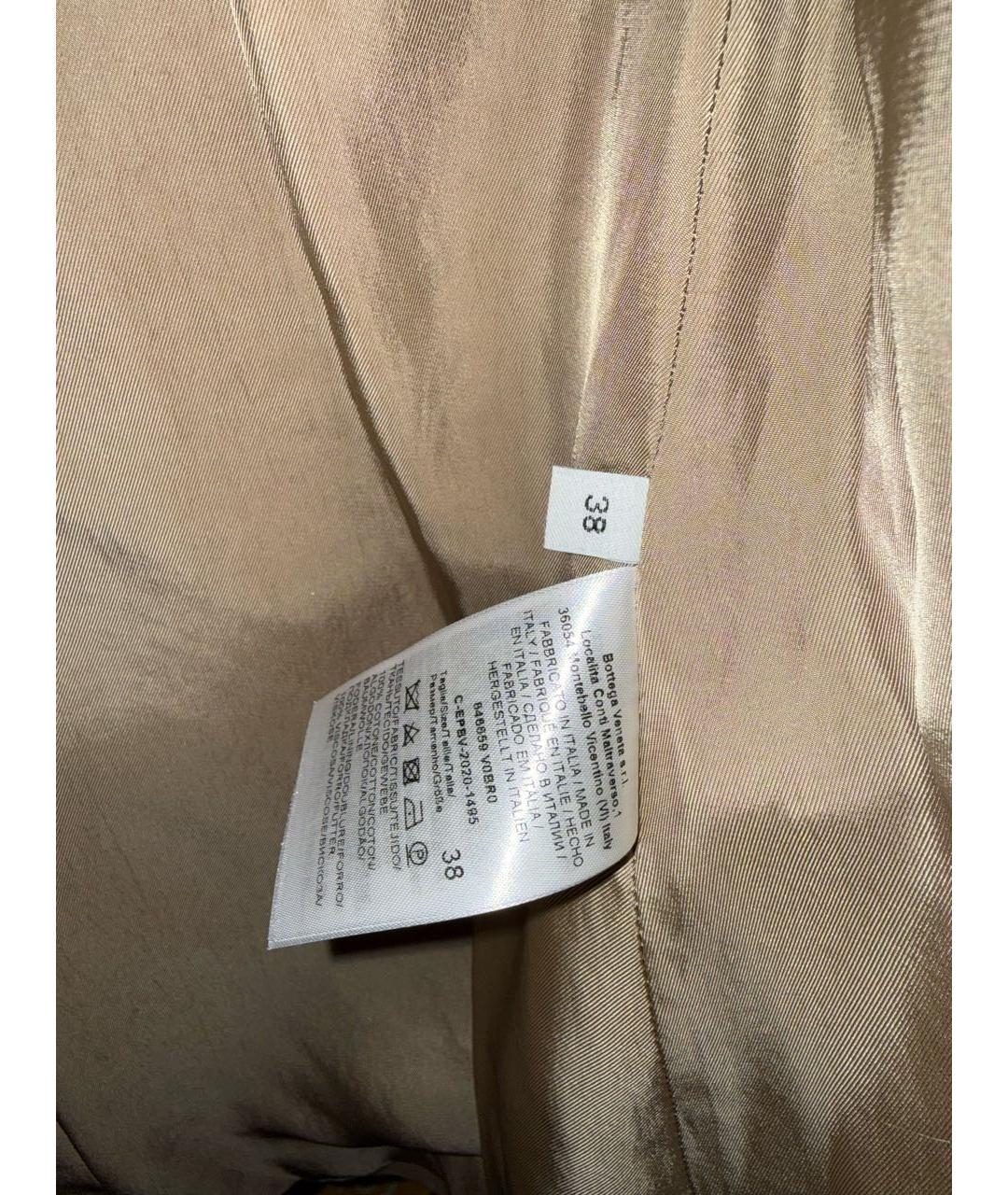 BOTTEGA VENETA Бежевый хлопковый жакет/пиджак, фото 4