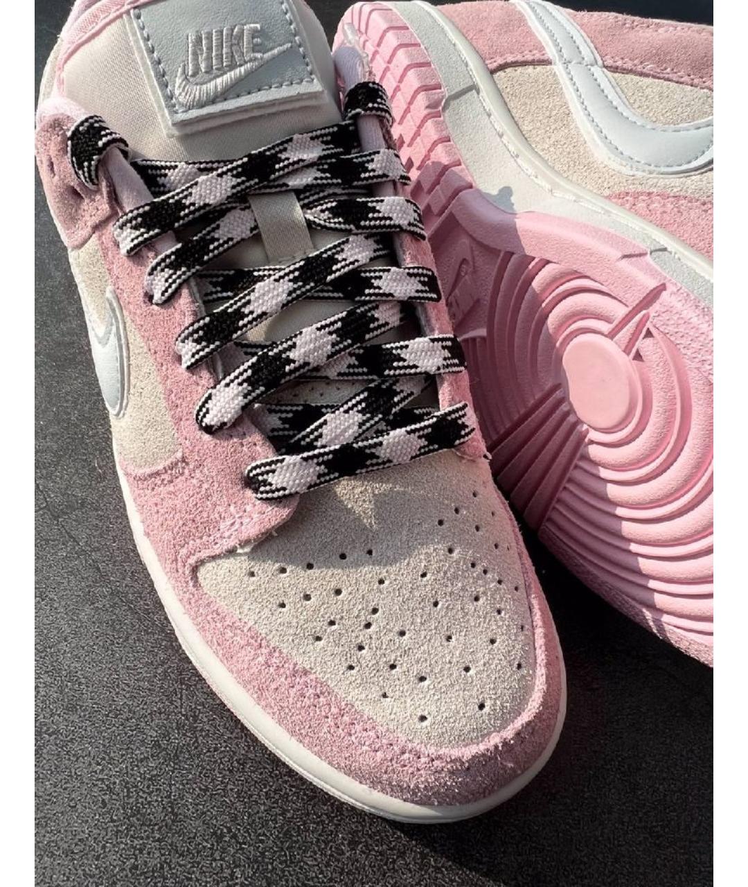 NIKE Розовые замшевые кроссовки, фото 3