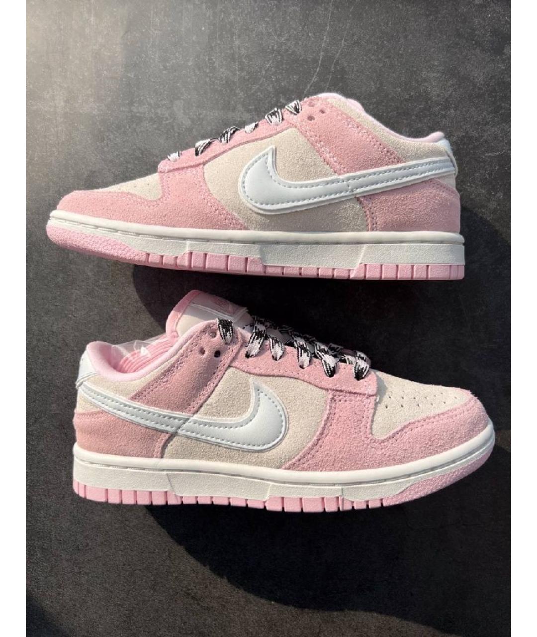 NIKE Розовые замшевые кроссовки, фото 5