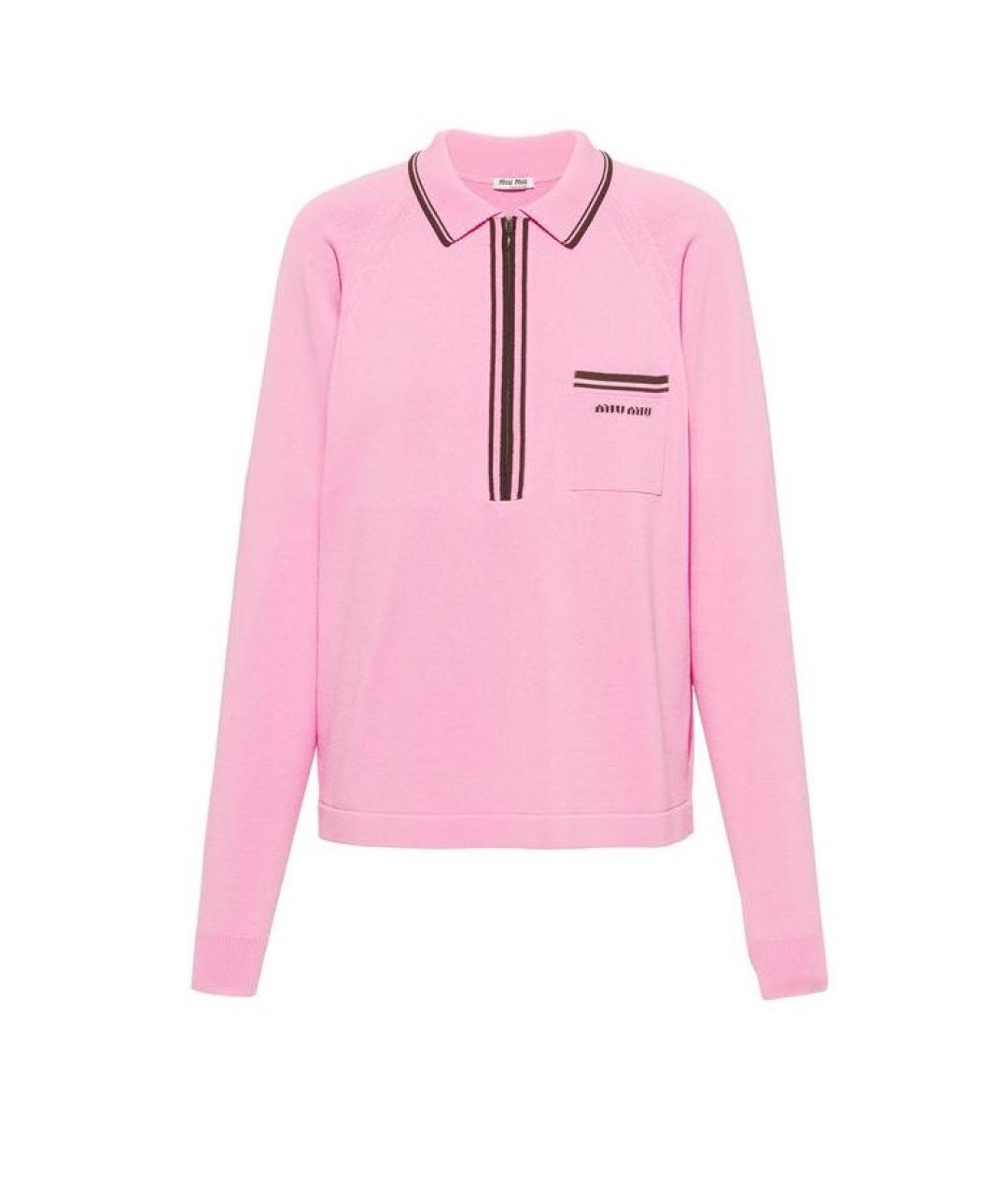MIU MIU Розовый вискозный джемпер / свитер, фото 5