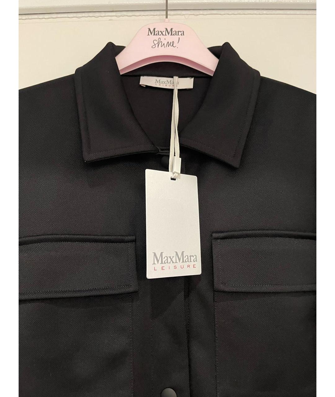 MAX MARA Черный полиэстеровый жакет/пиджак, фото 4