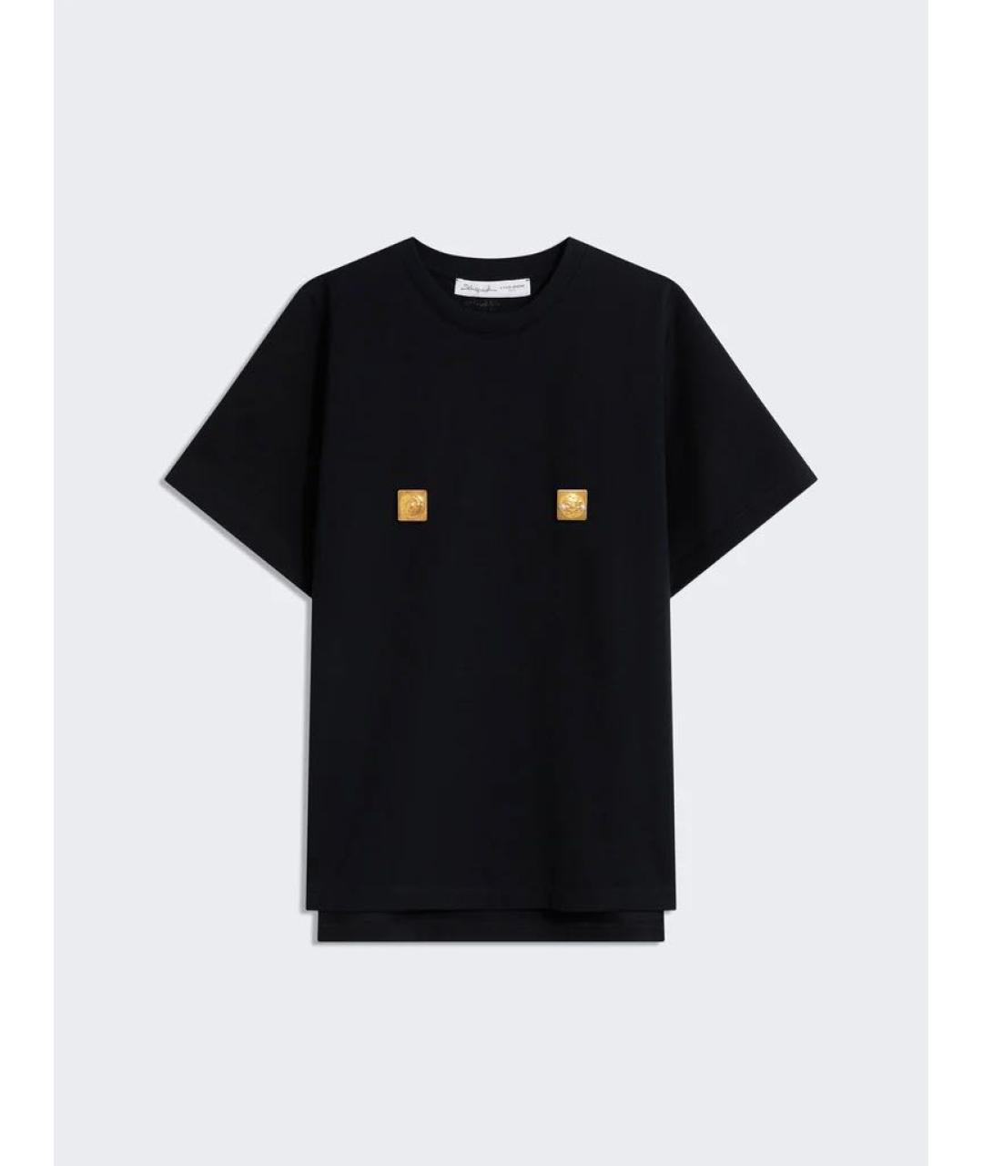 SCHIAPARELLI Черная хлопковая футболка, фото 9