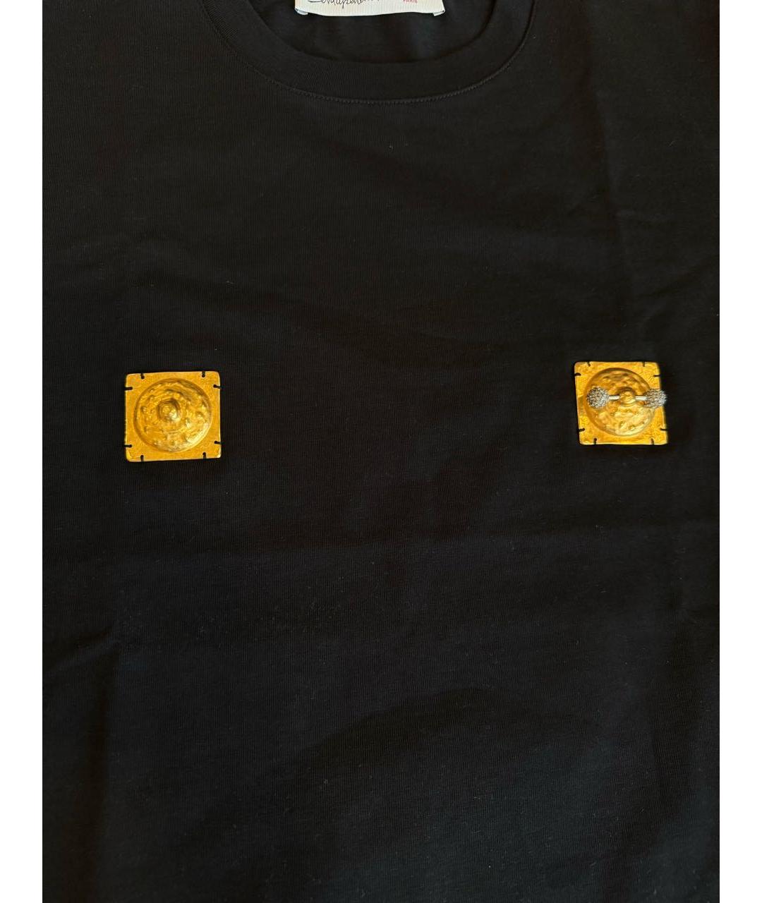 SCHIAPARELLI Черная хлопковая футболка, фото 8