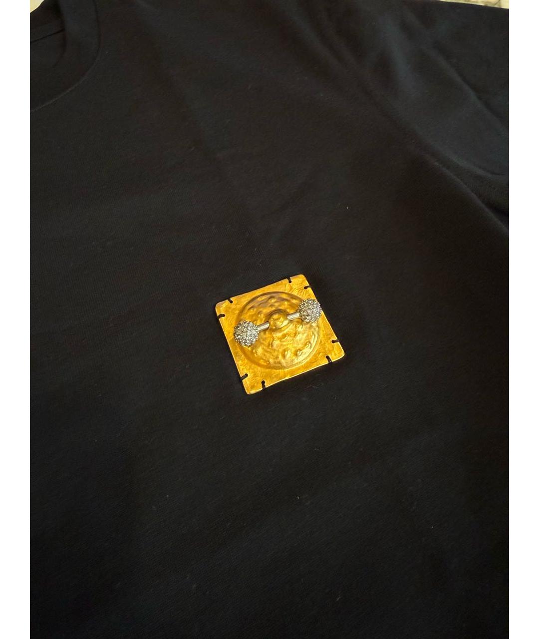 SCHIAPARELLI Черная хлопковая футболка, фото 6