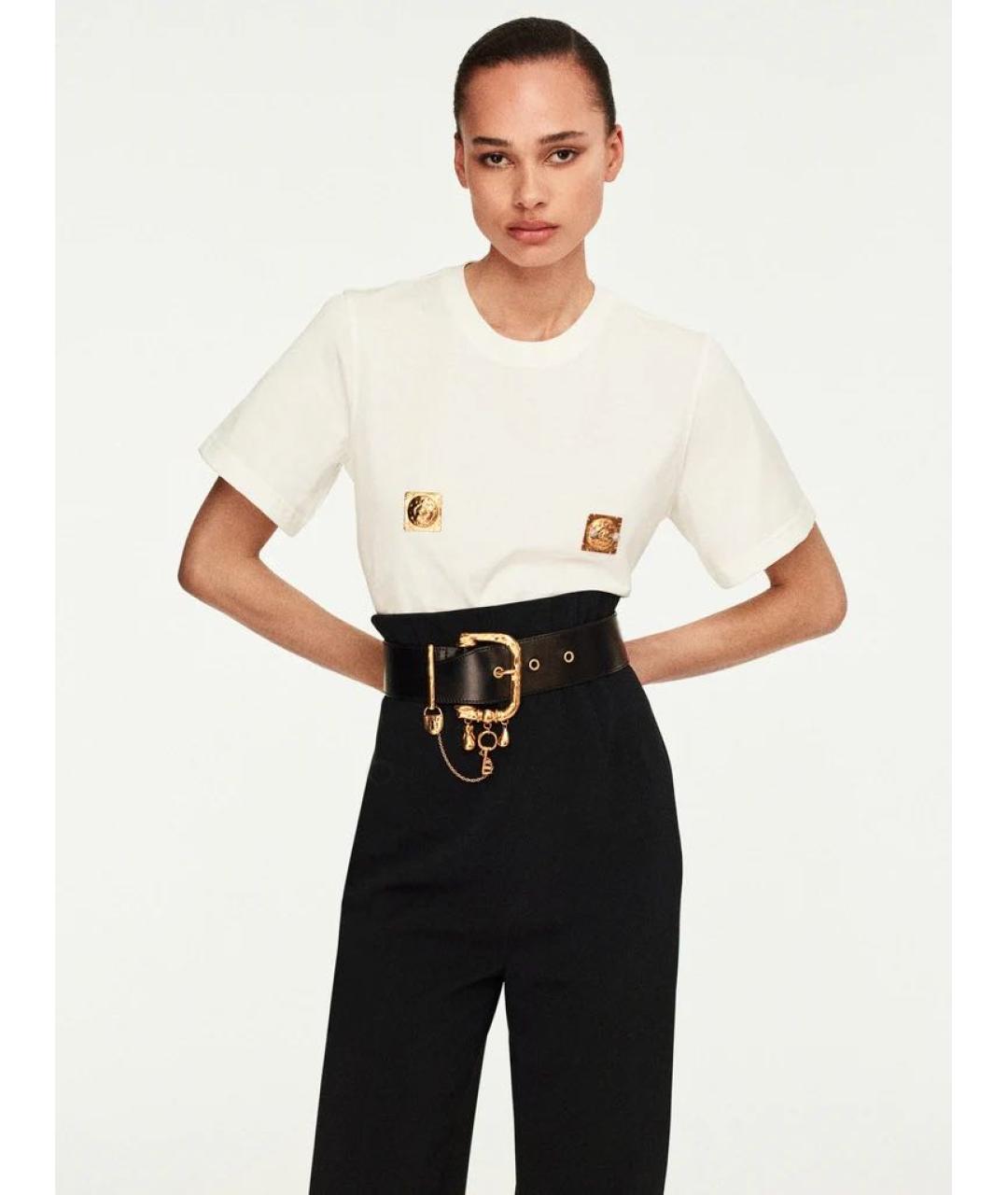 SCHIAPARELLI Черная хлопковая футболка, фото 2