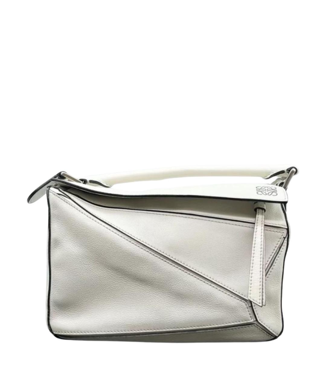 LOEWE Белая кожаная сумка через плечо, фото 1