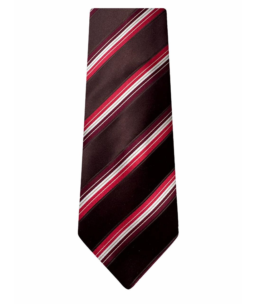 BRIONI Коричневый шелковый галстук, фото 1