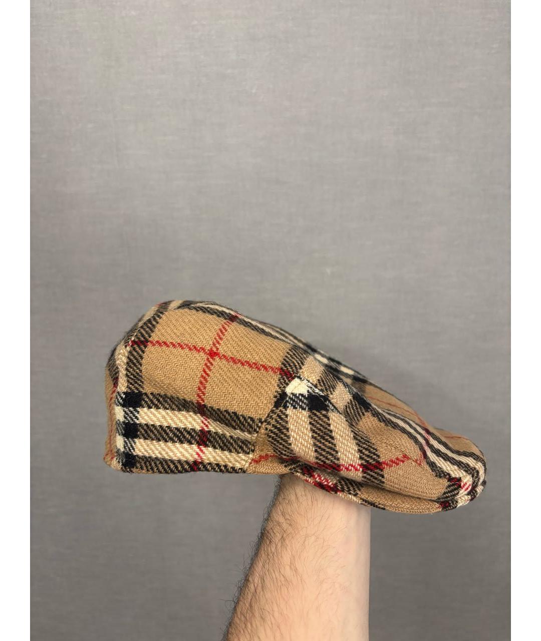 BURBERRY Коричневая шерстяная кепка/бейсболка, фото 2