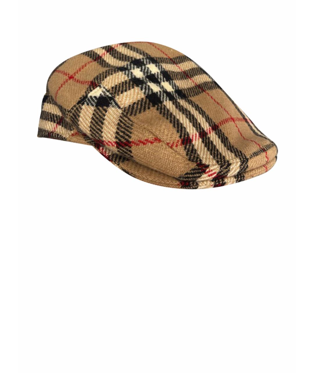 BURBERRY Коричневая шерстяная кепка/бейсболка, фото 1