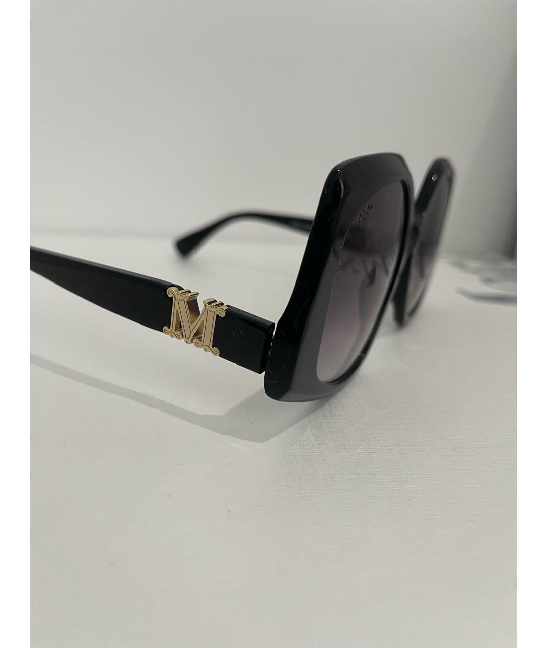 MAX MARA Черные пластиковые солнцезащитные очки, фото 3
