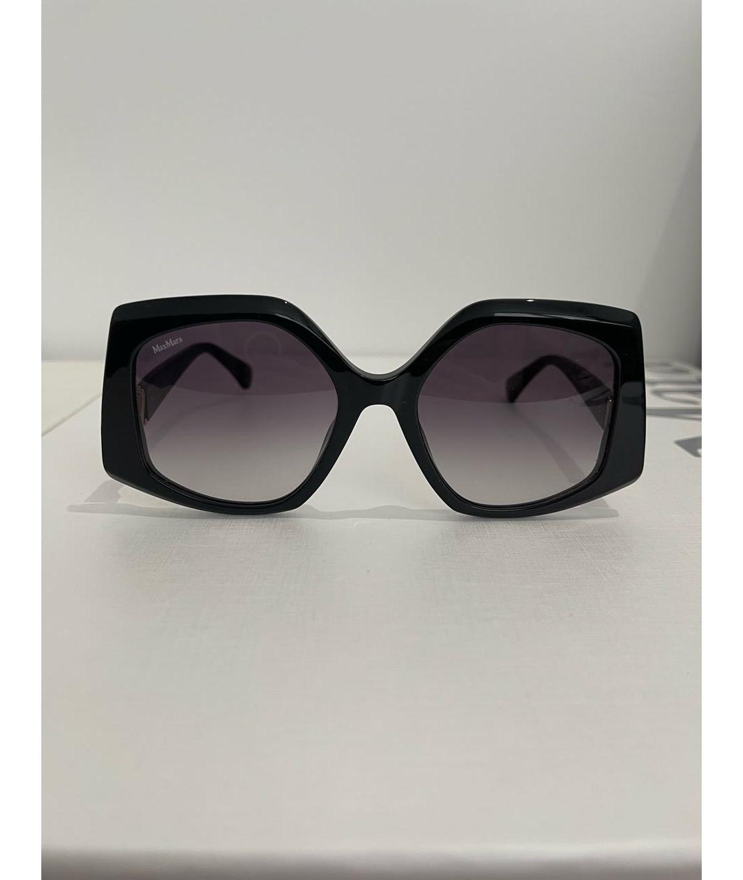 MAX MARA Черные пластиковые солнцезащитные очки, фото 6