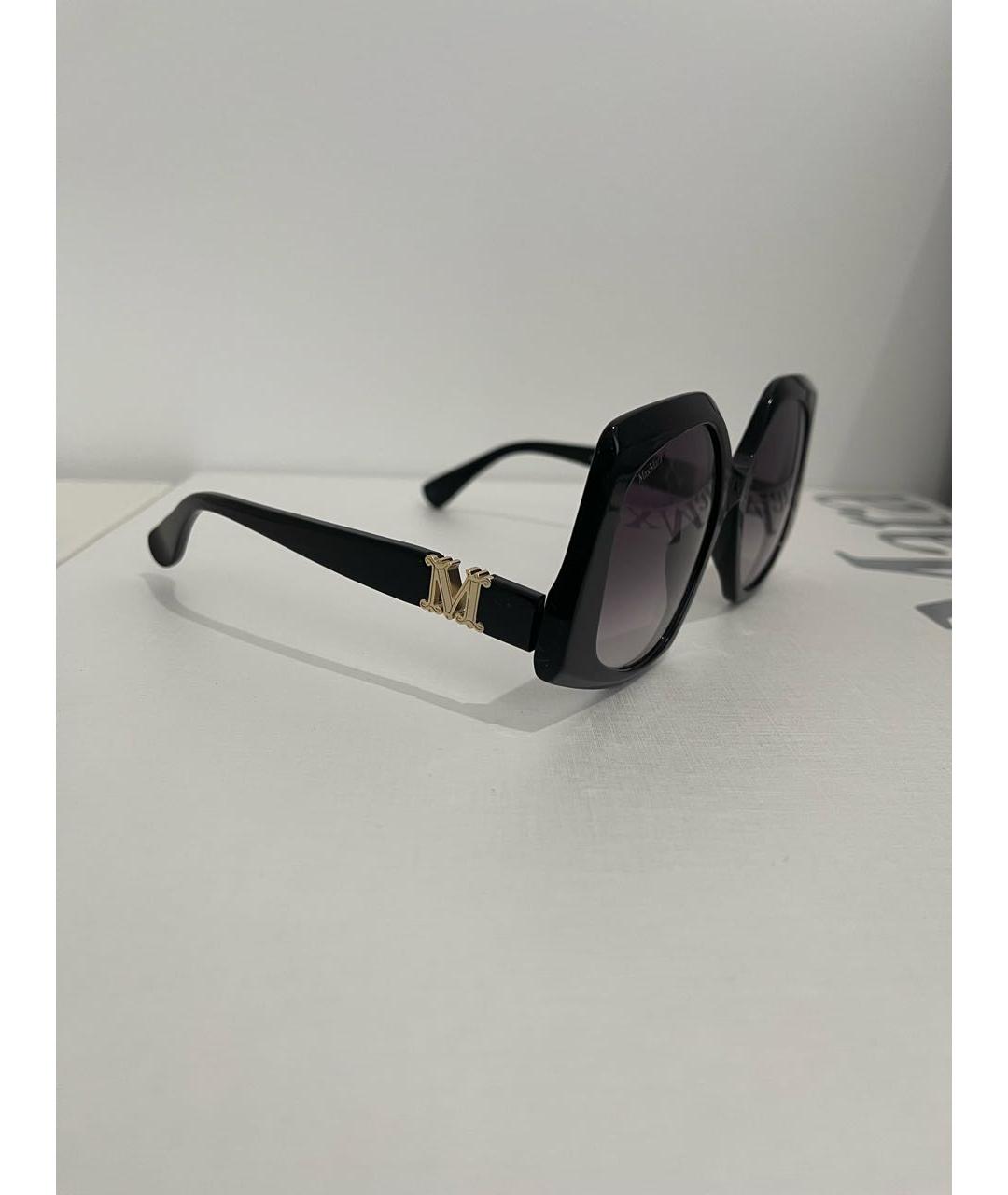 MAX MARA Черные пластиковые солнцезащитные очки, фото 2