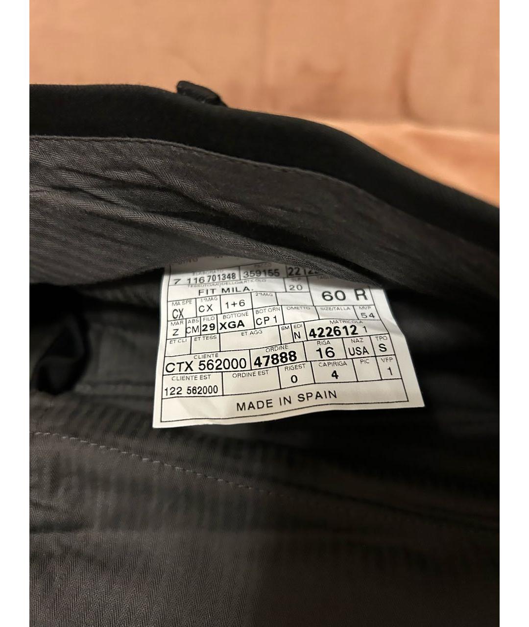 ERMENEGILDO ZEGNA XXX Черный классический костюм, фото 4