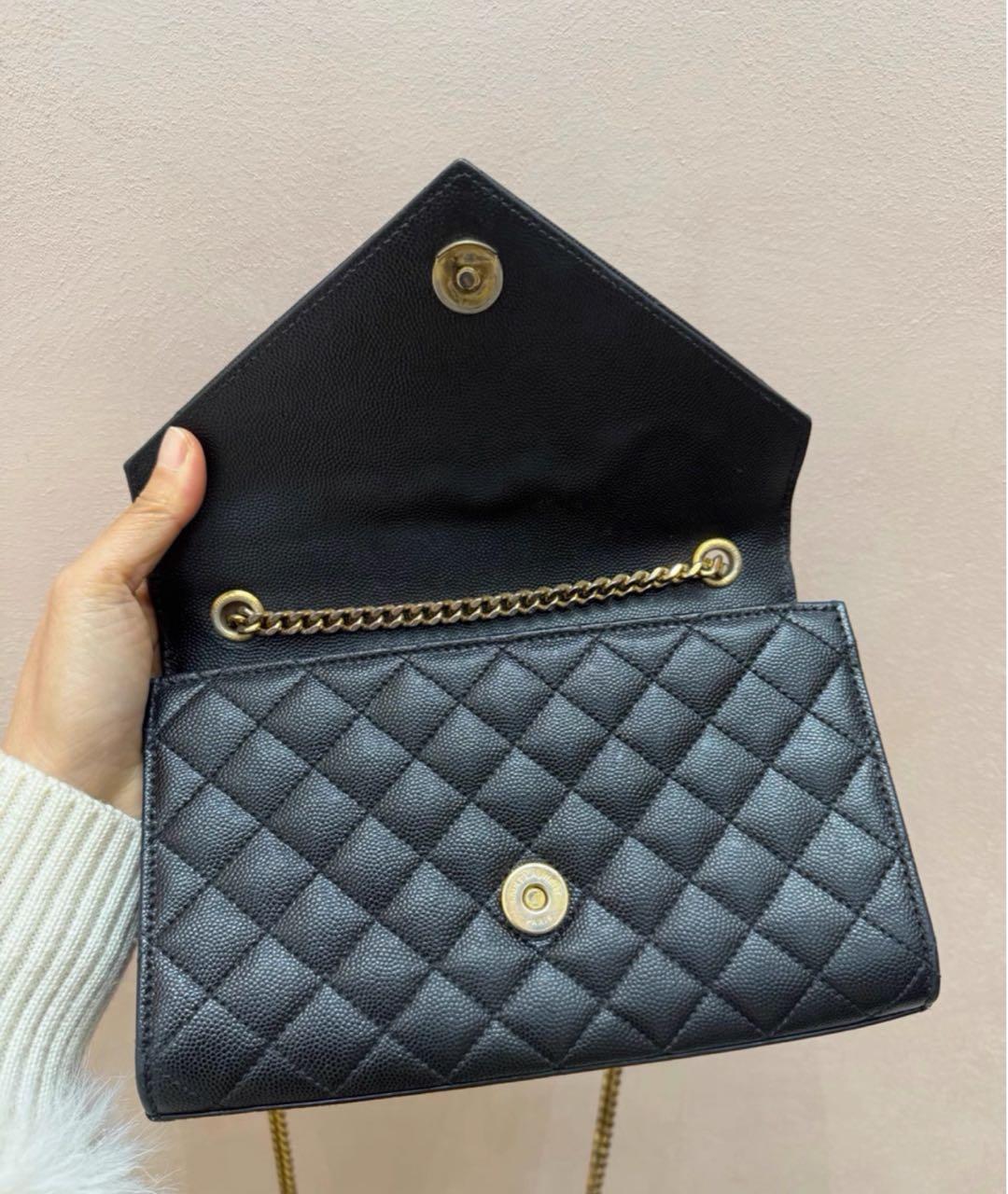 SAINT LAURENT Черная кожаная сумка через плечо, фото 6