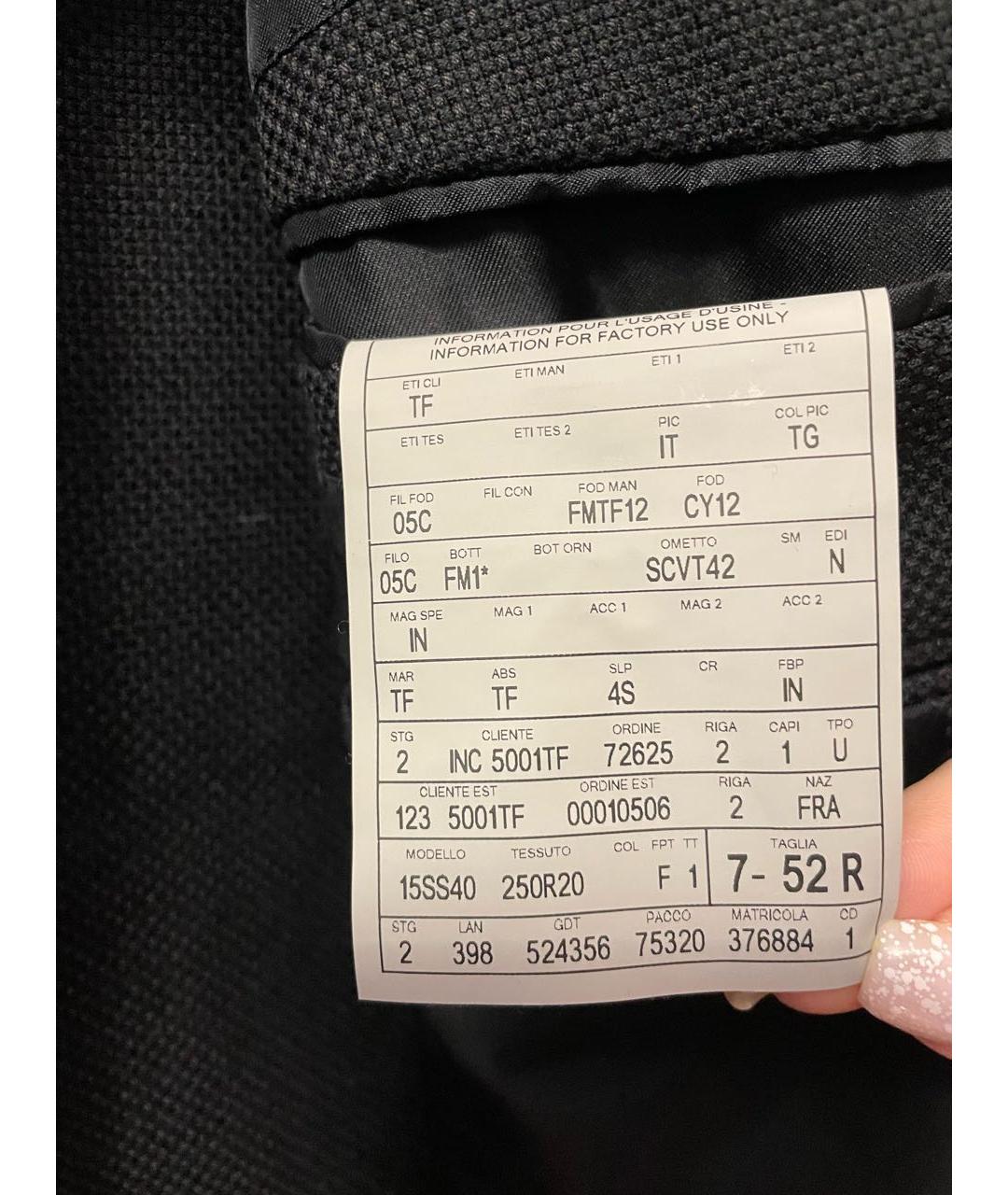 TOM FORD Черный шерстяной пиджак, фото 7